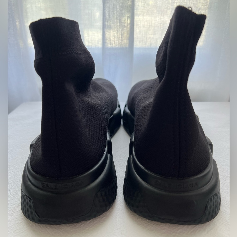 BALENCIAGA Speed Knit Sock Trainer Sneakers in Black Size 11 New - Picture 4 of 16